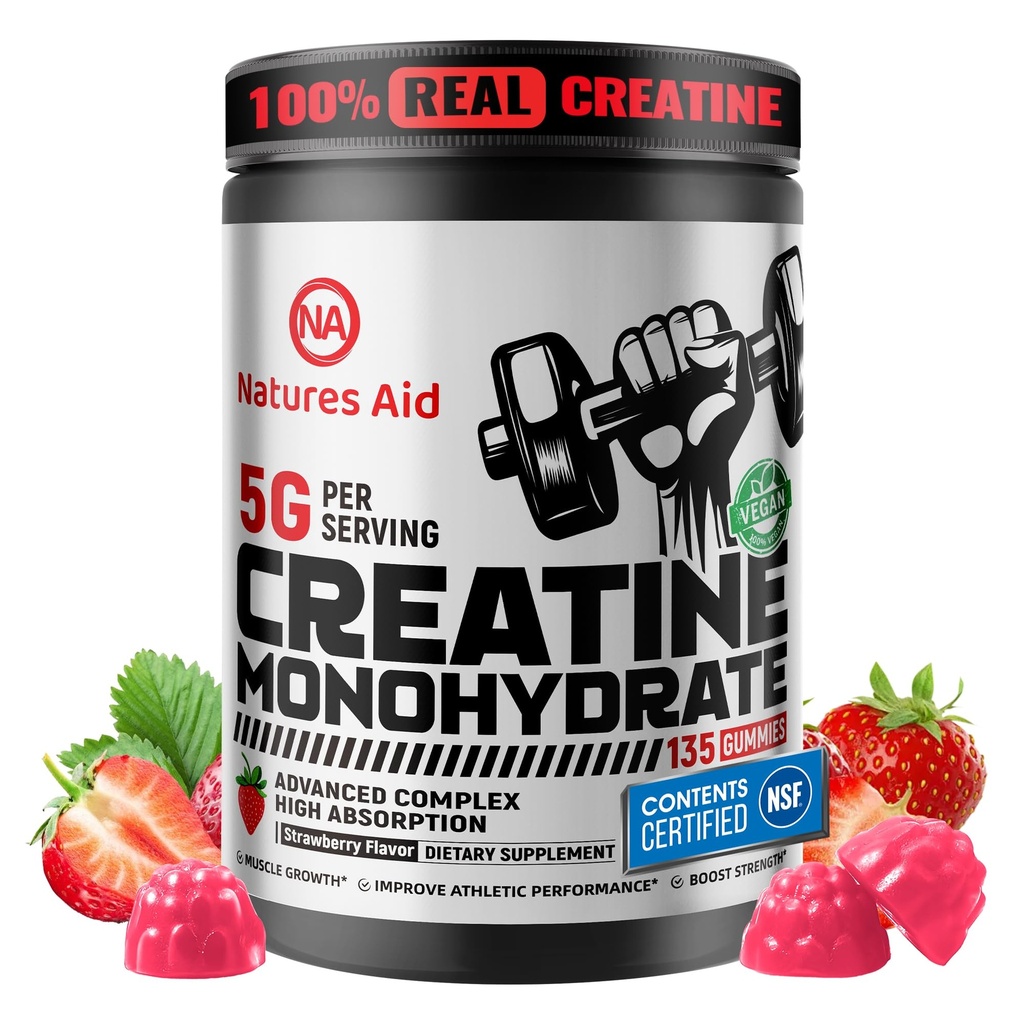 Natures Aid Creatiini Monohydraatti Gummies (5g) ...