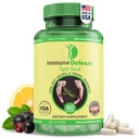 Immun Support Supplement - Natural & Organic Immune Boosters for Adults - Immunity Support med vitamin C & Vitamin D, Garlic, Ginger, Lemon, Elderberry, Selenium & Zink - 60 kapslar