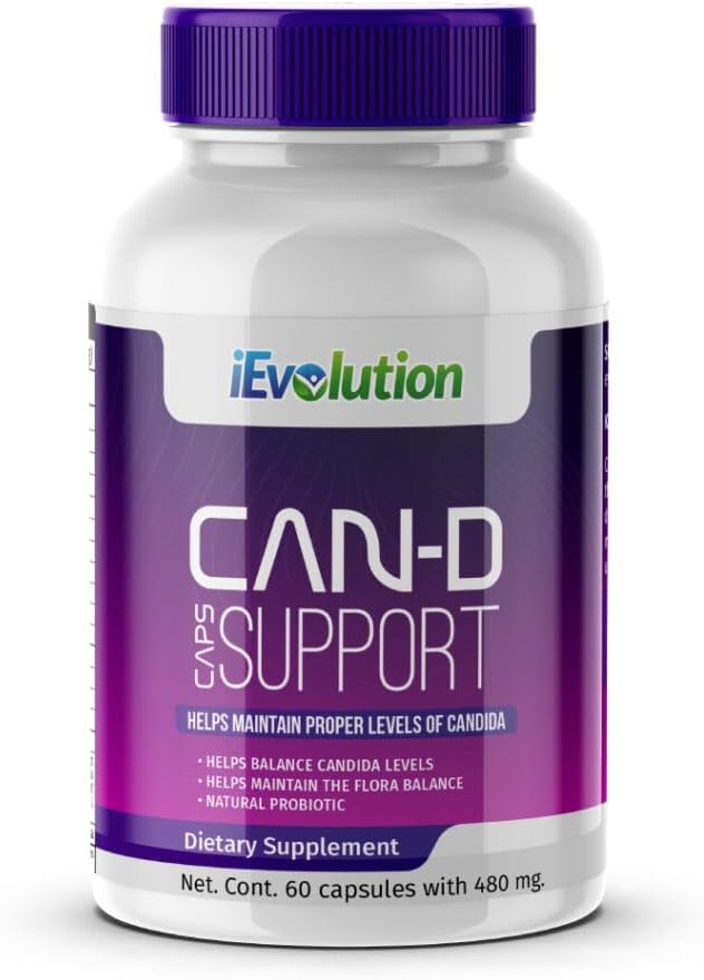 Can-D Caps Advanced Candida Control Supplement: Immuuni & Ruoansulatuskanavan tuki luonnonvalkosipuli, kissan kynsi, inkivääri, kalsium & magnesium - sienitautien ja terveyden parantamiseen Formula