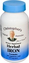 Christopher's Original Formula kasviperäisten Iron Formula, Natural Iron Support, 450 mg, 100 kasvissyöjän kapselit