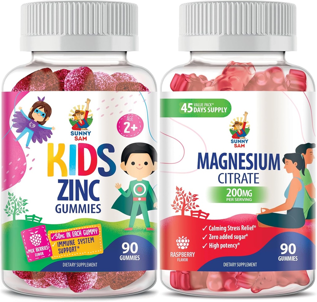 Magnesium Gummies aikuisille & Sinkki Gumies lapsille & aikuisille. 200mg - rauhallinen magnesium purukumia - magnesium Citrate Pureskella täydentää mielialan ja lihasten tukea. Sinkki purukumi immuuni tukea -