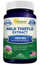 aSquared Nutrition Milk Thistle Supplement 1000mg-200 kapselia,Max Strength 4X tiivistetty uute 4:1 Milk Thistle Seed Powder Herb Pills, 1000 mg Silymarin uute maksan tuki, Cleanse, Detox