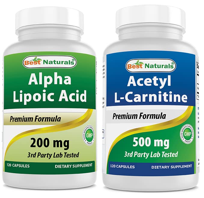 Best Naturals Alpha Lipoic Acid 200 Mg & Acetyl L-karnitiini 500 Mg