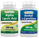 Best Naturals Alpha Lipoic Acid 200 Mg & Acetyl L-karnitiini 500 Mg
