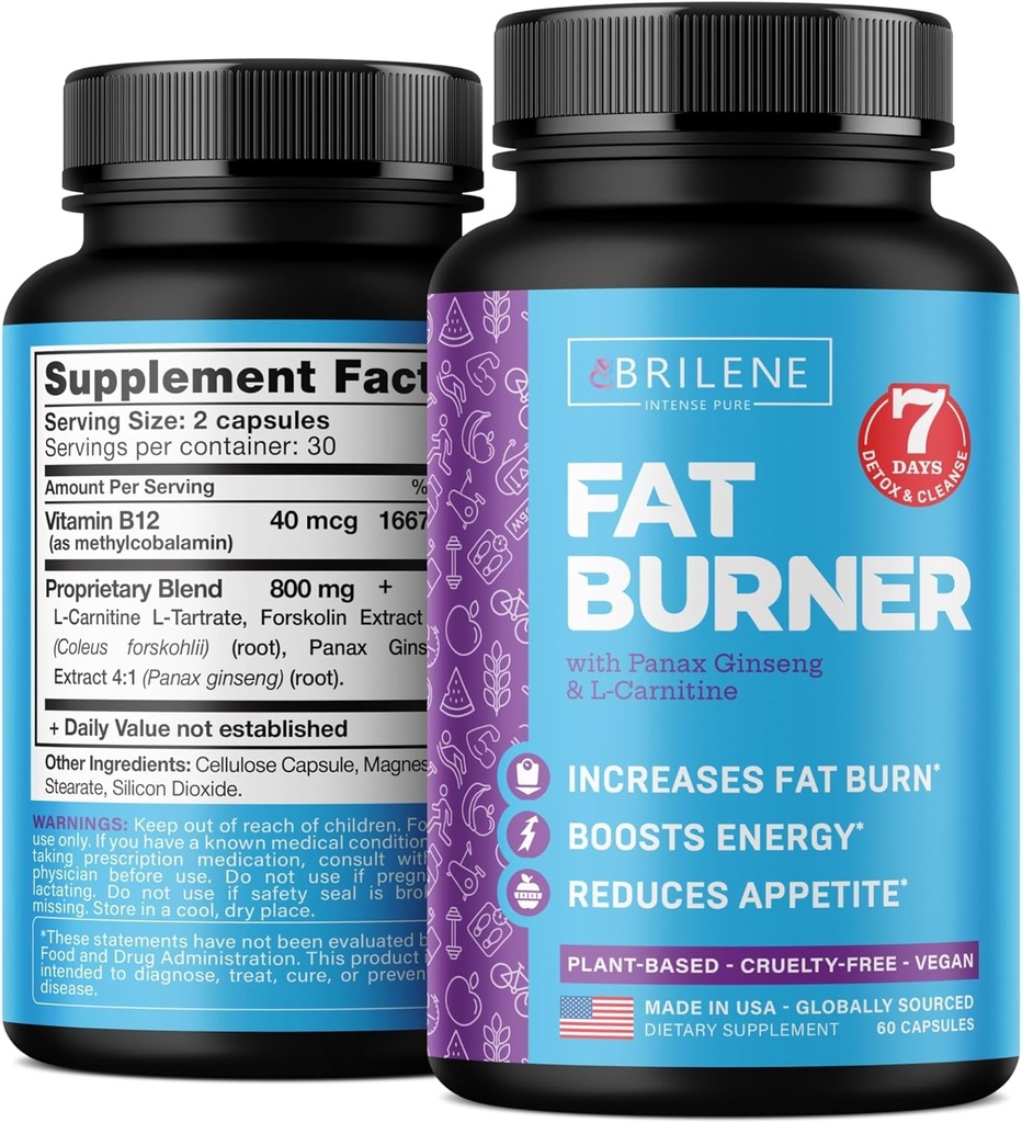 Painonlasku pillereitä naisille - Valmistettu Yhdysvalloissa - Natural ruokahalua Supremating & Metabolia Booster - Fat Burners L-karnitiini menettää paino nopeasti - 60 kapselia