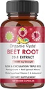 Organic Veda Juurikapselit - Triple Reds Typpioksidi Beets Lisäravinteet - Voiteet ja C-vitamiini Blend Beet Root Extract, Punainen Pinaatti, Granaattiomena, Mustapippuri - 120 kapselia
