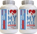 I LOVE MY PETS LLC Dog Immuuni lisäravinteet - Dog Immune Support - Booster - Terve PET - täydennysosa - Dog Heart Health - 120 hoitoja (2 pullot)