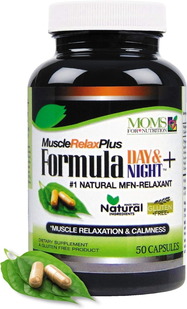 All Natural Muscle Relax Formel Plus - 50 kapslar - Dagtid / Nättid Naturlig Relaxant