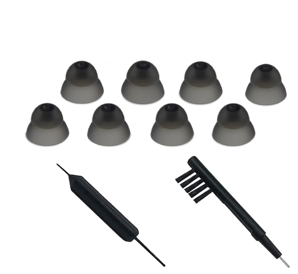 Kuulolaite korvakuvut Puhdistustyökalut kuulolaite Sulje kupolit Resound Sure Fit Style RIC RITE ja Avoin Fit BTE kuulovahvistin harjanpuhdistajalla(S kokoa 8PCS)