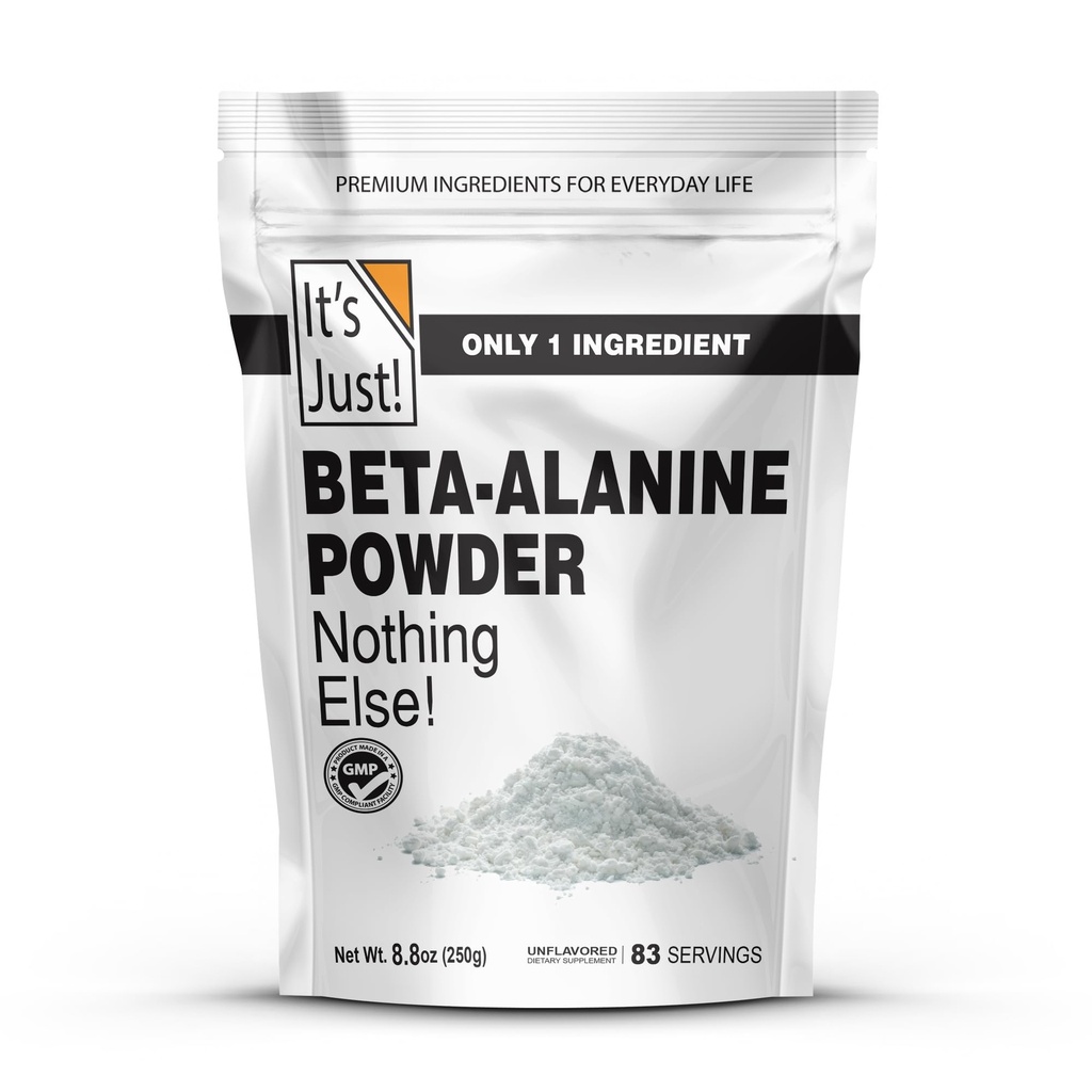 Se on vain... - Beta-Alanine Powder, Pre-Workout Supplement, 250g Bulk, Ei maku, 3000mg per Serving (250g / 83 Servings)