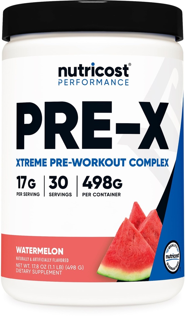 Nutricost Pre-Workout, Watermelon, 30 Tarjoilut, kasvissyöjä, ei-GMO ja gluteeniton (Pre-X)