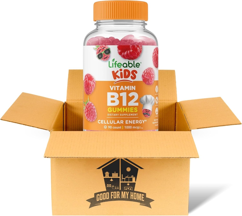 B12-vitamiinia. Sisältää yhden pullon 90 ct Elävät lapset B12-vitamiinia. Ravintolisä, gluteeniton, non Gmo, ja purtava B12 vitamiineja Gummies. Se tuo hyvää kotilaatikkooni!