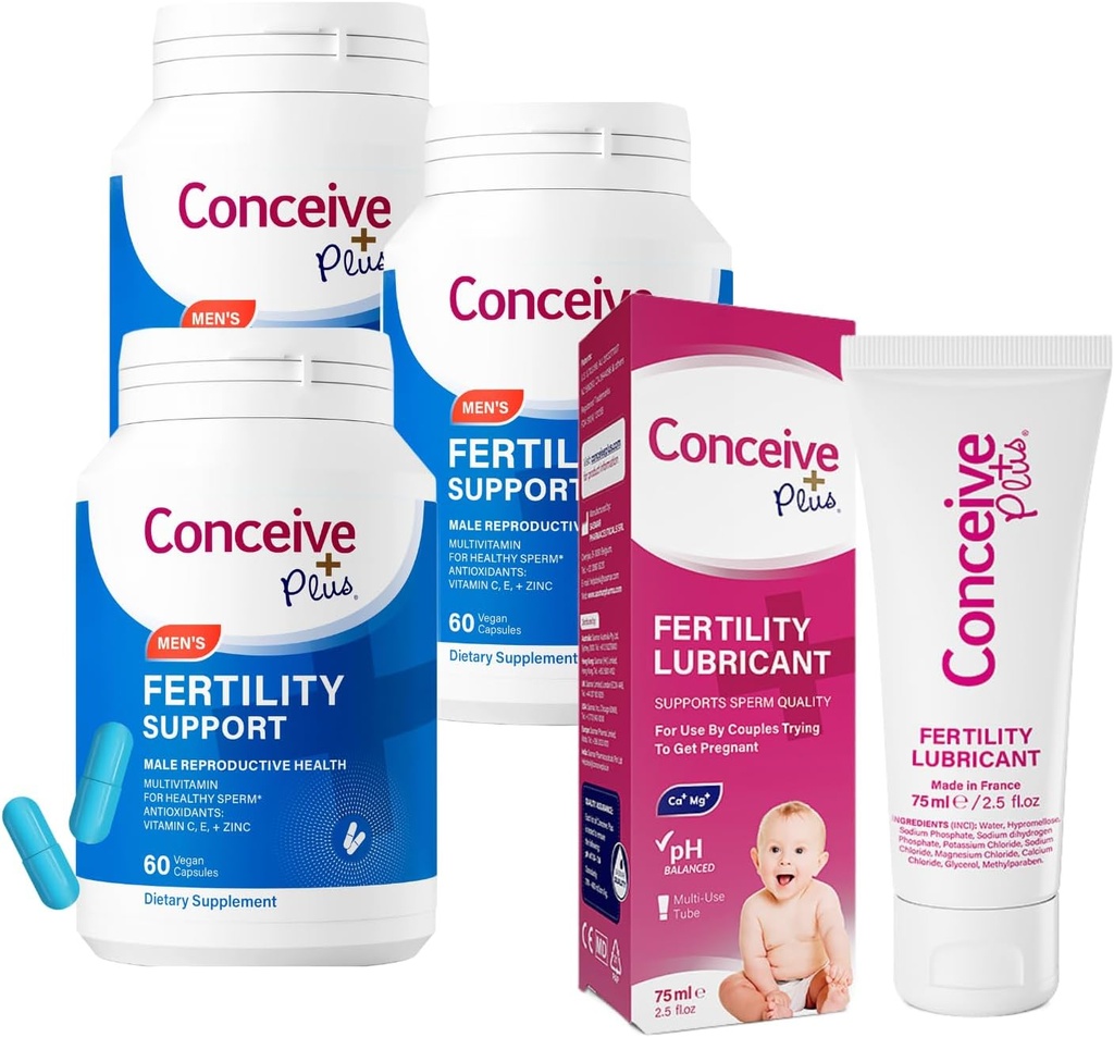 CONCEIVE PLUS Miesten hedelmällisyys Solki 3 kuukautta tarjonnan hedelmällisyys vitamiini täydentää miesten 3 x 60 Määrä ja hedelmällisyys Voiteluaine 2,5