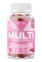 SUKU Teen Girl Multivitamin Gummies - Vitaminer A, B12, C, D3, E, Biotin & Zink - Sugar-Free Vegetarian Supplement för hud, energi, immun och benhälsa - Cherry Flavor - 60 Count