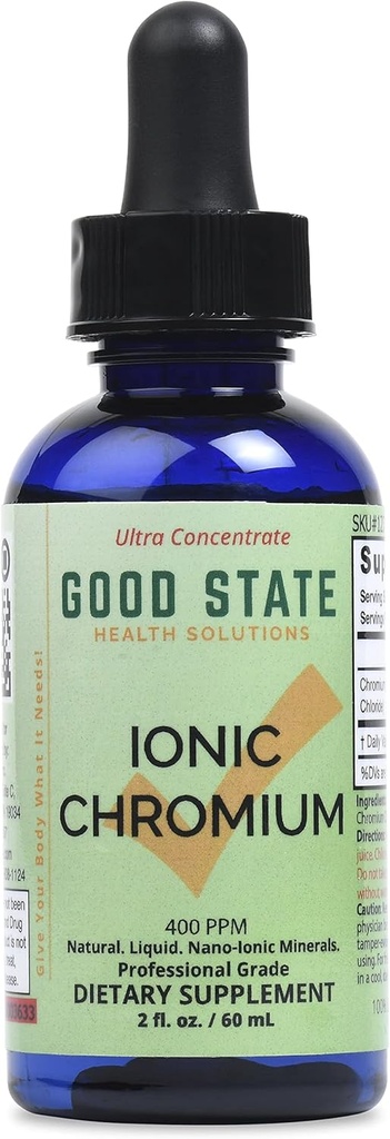 Good State Liquid Ionic kromi Ultra konsentraatti - 10 drops Yhtä suuri kuin 200 mikrog - 100 tarjoilua per pullo