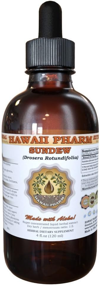 HavaijiPharm Sundew Liquid Extract, Sundew (Drosera Rotundifolia) Leaf Powder Tincture, Herbal Supplement, Made in USA, 2 fl.oz