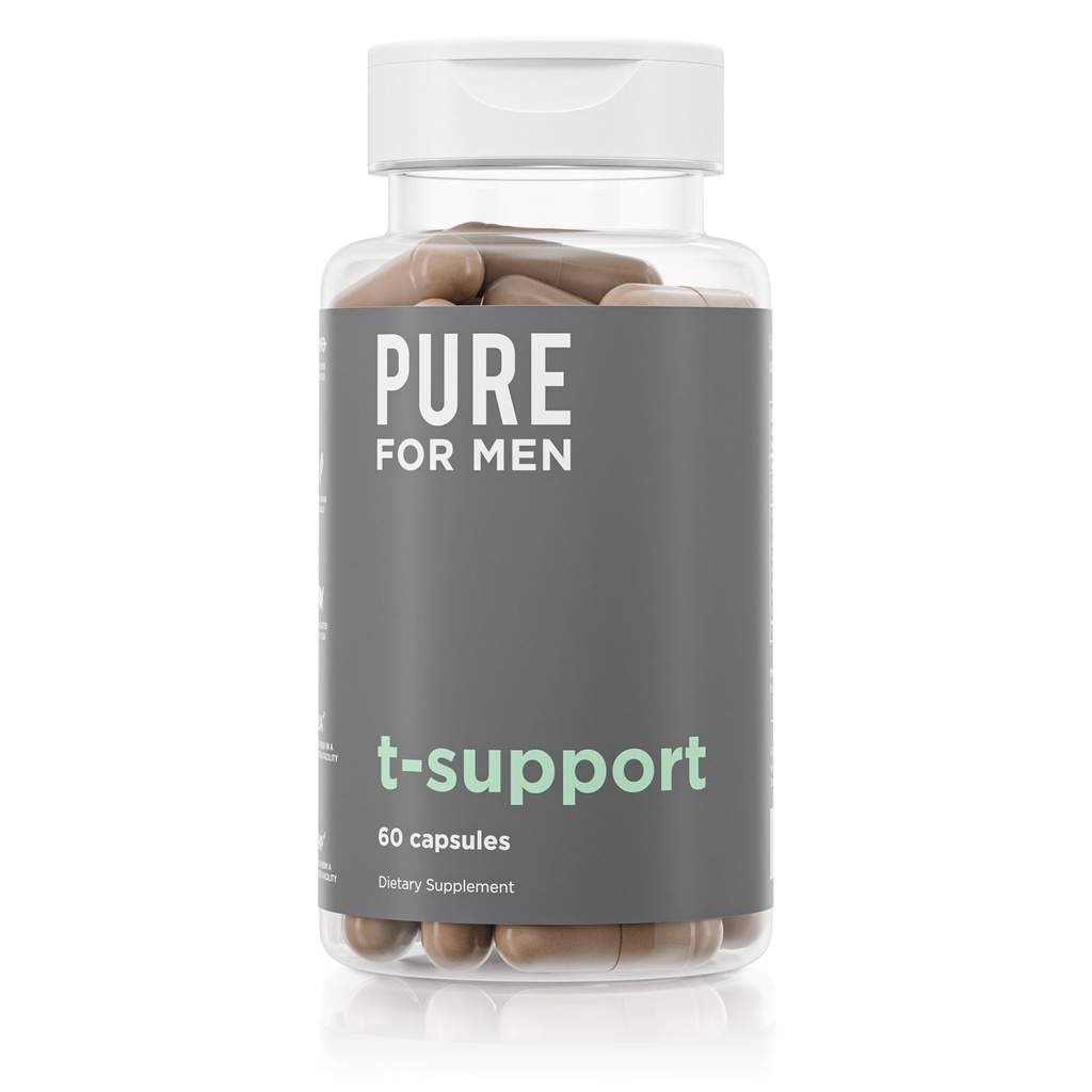 Puhdas miehille T-tuki täydentää ... Kasvissyöjä Kokonaistuki miehille Maca, D-vitamiini, & Ashwagandha, Lihasterveys ... Endurance, vahvuus, tarkennus, & energia-tuki 60 kapselia