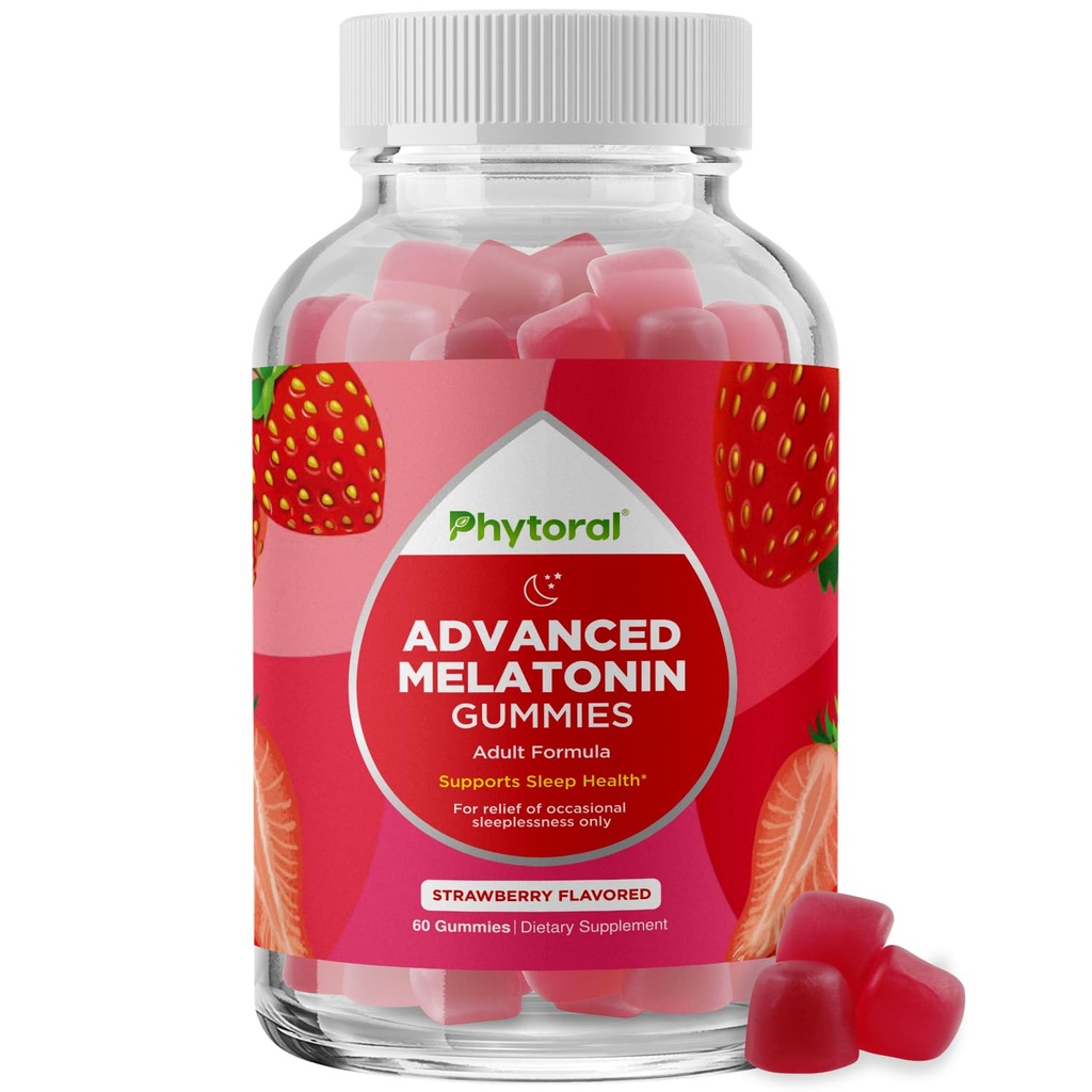 Melatoniini Gummy Vitamiinit Sleep Supplement - Luonnollinen aikuisten Melatoniini Gummies 5mg Syvä uni täydentää - 5mg Mieliala tukea levollinen Gummies ja yöaika immuniteetti