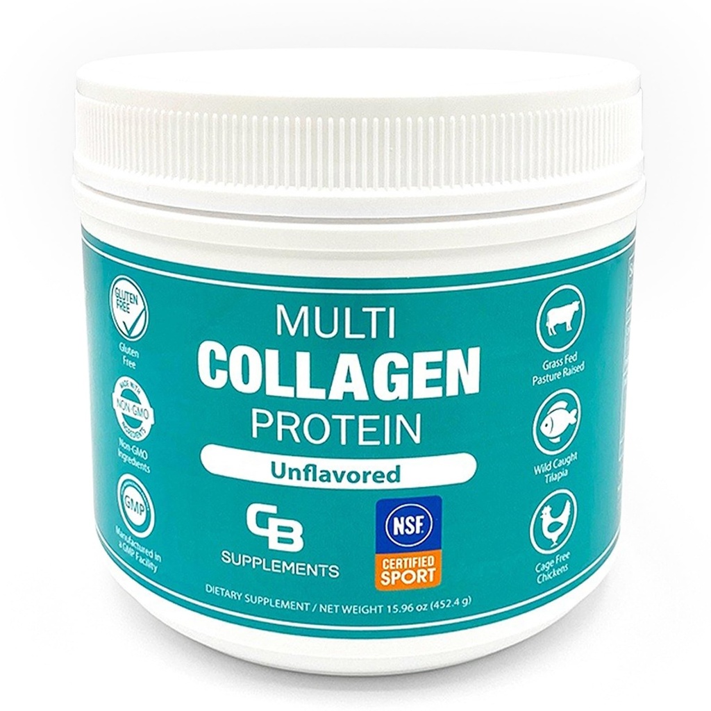 CB lisäravinteet NSF Certified for Sport Multi Collagen Protein Powder Bone, Iho, Hiukset, ja Joint Support 