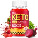 Keto ACV Gummies för viktminskning - Utsökt 1500MG Apple Cider Vinegar med Mother, Probiotika, Vitaminer B6 & B12 - Sugar Free, Vegan & Non-GMO - Stöder Gut Health, Metabolism & Fat Burn för kvinnor