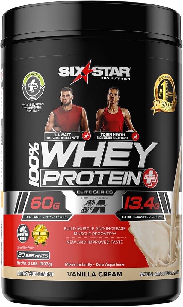 Whey Protein Powder + Immuuni Support Kuusi tähteä Whey Protein Plus 