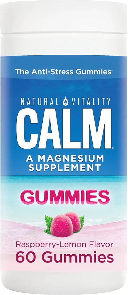 Jogi Rauhallinen Gummies, Magnesium Supplement, Vadelma-Lemon maku, Mukava, Herkullinen Gummies: Natural Vitality Calm Gummies aikuisille on suuri-paastoava vadelma-sitruuna maku 60 Gummies