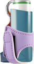 Beautyflier Asthma Inhaler Holder PU Leather Travel Handy Holder för vuxna och barn, Inhaler ingår inte