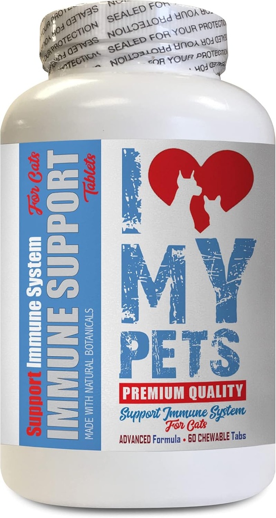 Jag älskar MIN PETS LLC katt Liver Treats - CAT Immune Support - Booster - Hälsosam tillskott - Mjölk Thistle Cats - 60 Treats (1 flaska)