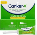 Canker-X Mouth Sore geeli, nopea kipu helpotus ja parantava Canker Soreet, poskipuremat ja suun hieronta, suun kivunlievitys geeli, bentsokaiinivapaa ja alkoholiton, aikuiset ja lapset 6+ Vuodet, 0,28 fl oz
