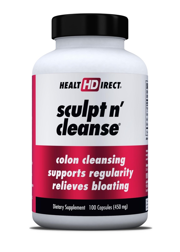TERVEYS SUORA Sculpt n' Cleanse - Herbal Colon Cleanse for digestive Health & Regularity - Natural Detox & Gut Flush täydentää - 100 kasviskapselit