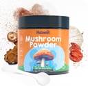 Mushroom Powder Blend (75 portioner), Ten Mushroom Supplement med Lions Mane, Reishi, Cordyceps, Chaga, Mushroom Powder för kaffe alternativ, Matcha | Energi, Fokus, Immune Support