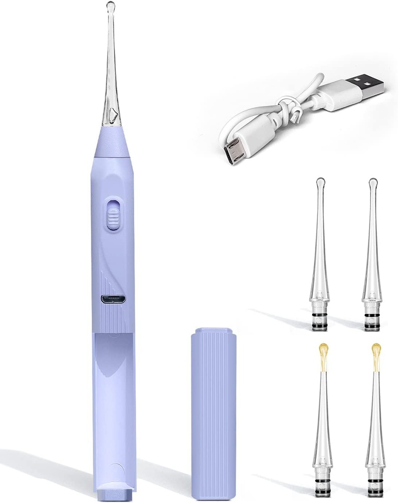Ear Wax Removal Tool med ljusa barn Ear Wax Remover Ear Cleaning Tool Ear Cleaner med inbyggd lagringsutrymme UANRNA Uppgraderad Ear Wax Removal med ljus för barn och vuxna (Purple)