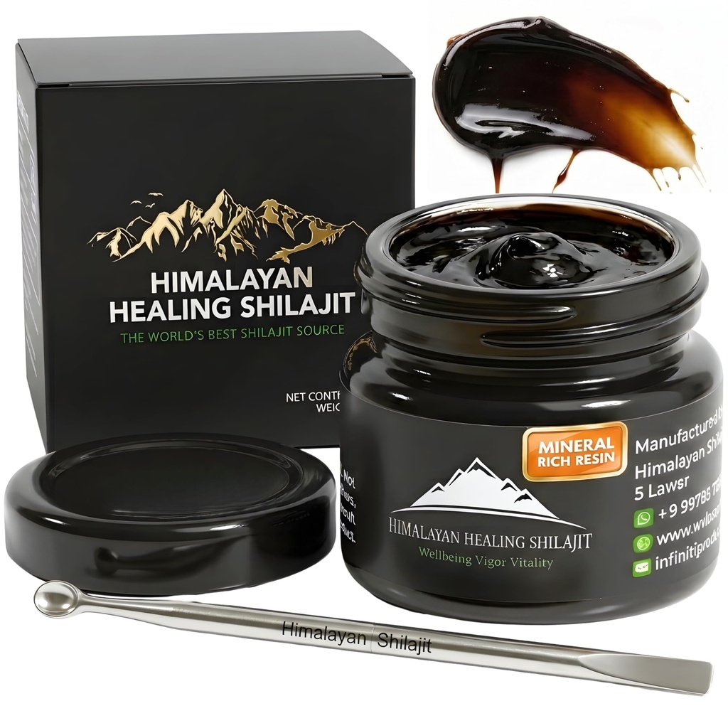 Gold Grade Himalayan Shilajit Hartsi miehille ja naisille ... 500MG Max Potenssi ... Lab testattu 100% Organic Shilajit kanssa 85+ Trace Minerals & Fulvic Acid For Focus, Energy and Immunet 30 Gram