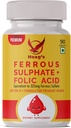 Hoag's Iron 65mg Ferrous Sulfaatti kalsium- ja foolihappo täydentää tukea punainen verisolujen tuotanto - 90 Veg tabletit