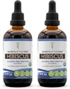 Hemligheter av stammen Hibiscus USDA Organic | Alkoholfri extrakt (2 st.), High-Potency Herbal Drops | Tillverkad av 100% certifierad Hibiscus Sabdariffa Dried Flower 2x4 oz