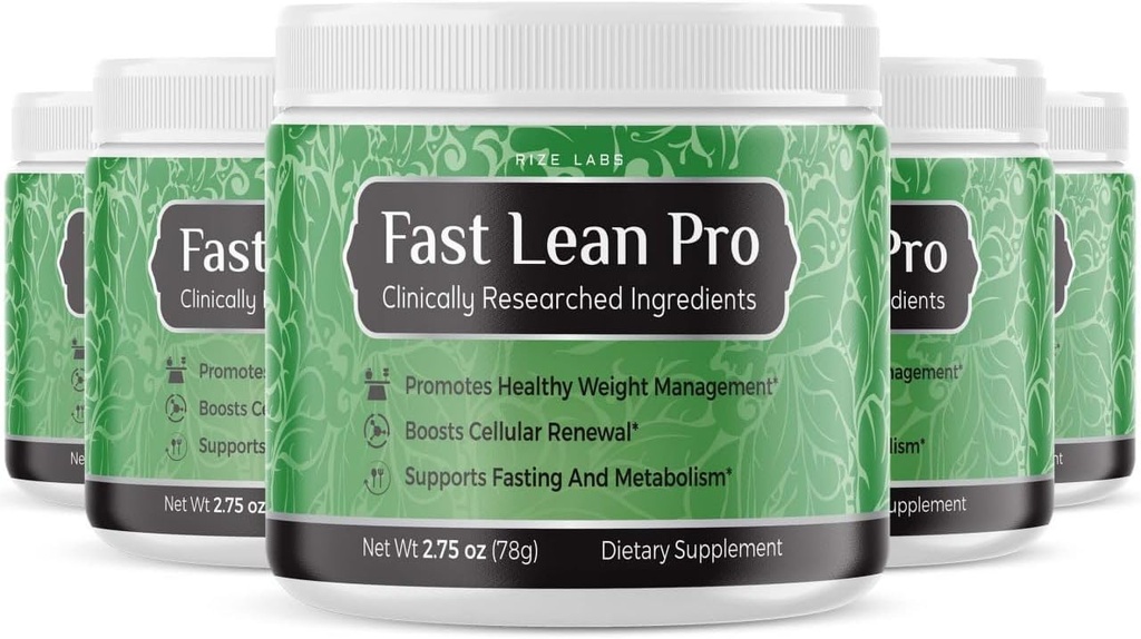 Rize laboratoriot Fast Lean virallinen Pro Advanced Formula Supplement, Hydraation BCAA Drink Kapselit Jar, Helppo Scoop ja maistuu suuri - pakkaus 5(120 tarjoilua)