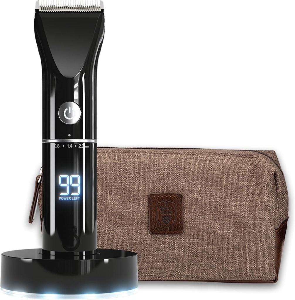 Parta Club Trimmer miehille matkalaukku - Electric johdoton ladattava parta ja hiukset Trimmer - High Power 7000 RPM - 8 Väri Oppaat 45 Ainutlaatuinen Trim Pituus - Travel Lock