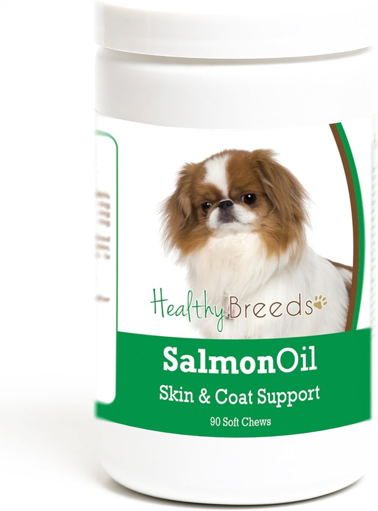 Hälsosamma raser japanska Chin Salmon Oil Soft Chews 90 greve