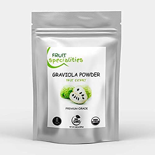 Graviola (Soursop) Organic Fruit Powder, All-Natural Pure Graviola Fruit Powder, Annona Muricata Guanabana (3,52 oz)