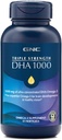 GNC Triple Strength DHA 1000 Omega 3 täydentää, 1000mg DHA, tukee aivojen kehitystä ja tervettä visiota, 45 Softgels
