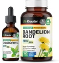 BIO KRAUTER Chlorophyll Tinktur 2 Fl. Oz. & Dandelion 100 kapslar