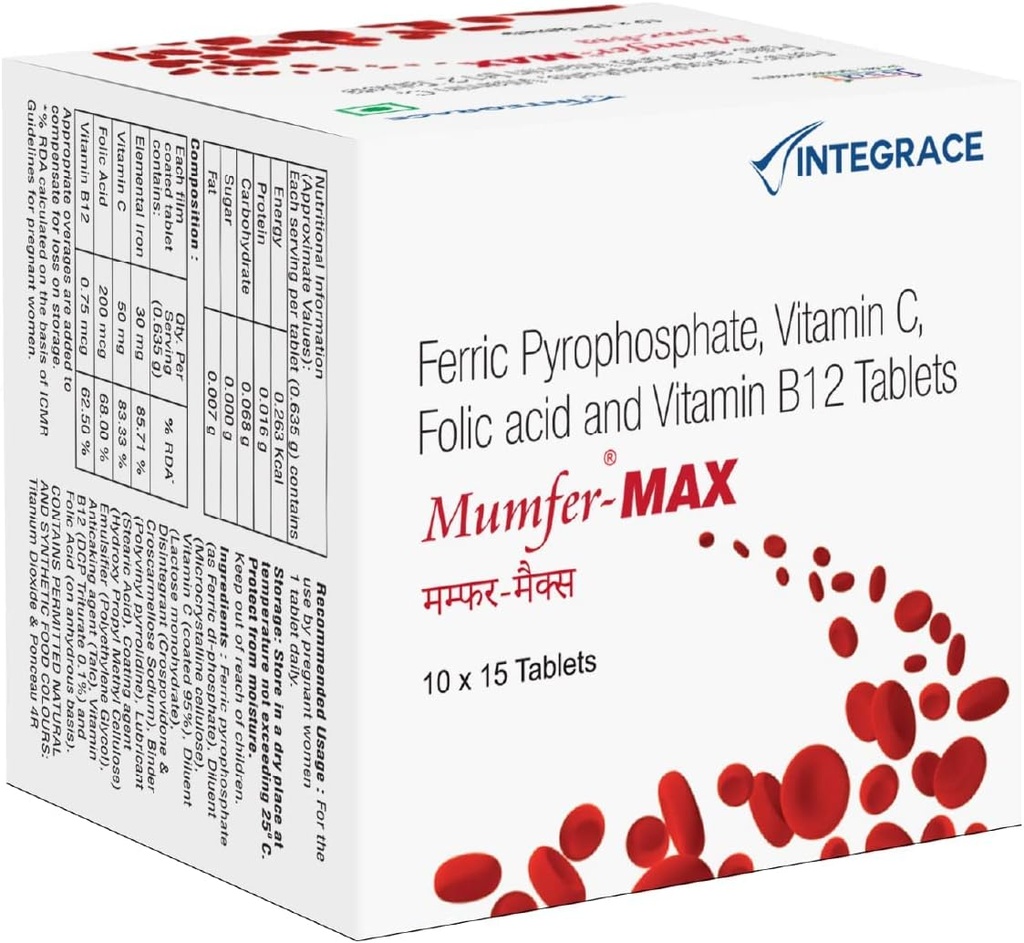 Nutranix TNA 150 tablettia Silitysrauta, Foolihappolisä, C-vitamiini ja B12-vitamiini ja energia