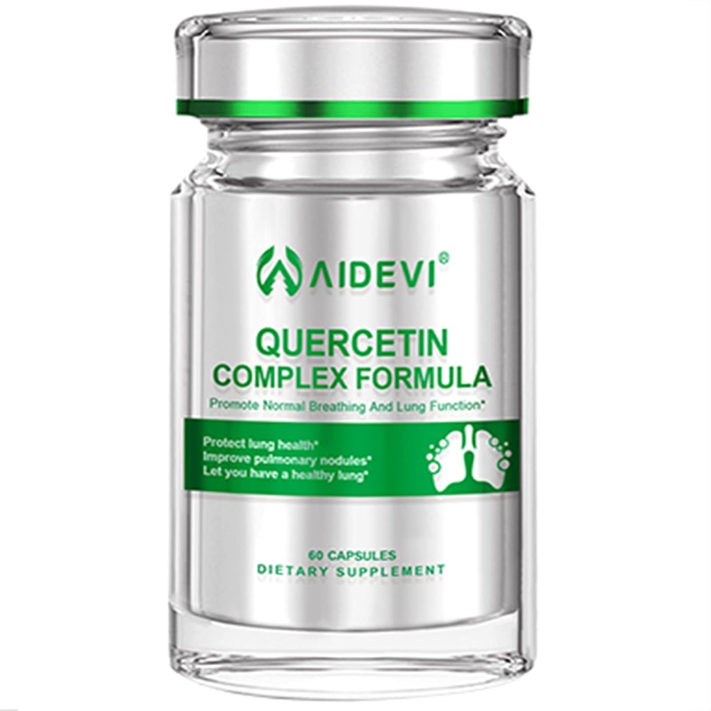 Quercetin med Bromelain Vitamin C och Pteris Multifida Extract stöder immun Health Protect Lung Health Respiratory Health 60 kapslar