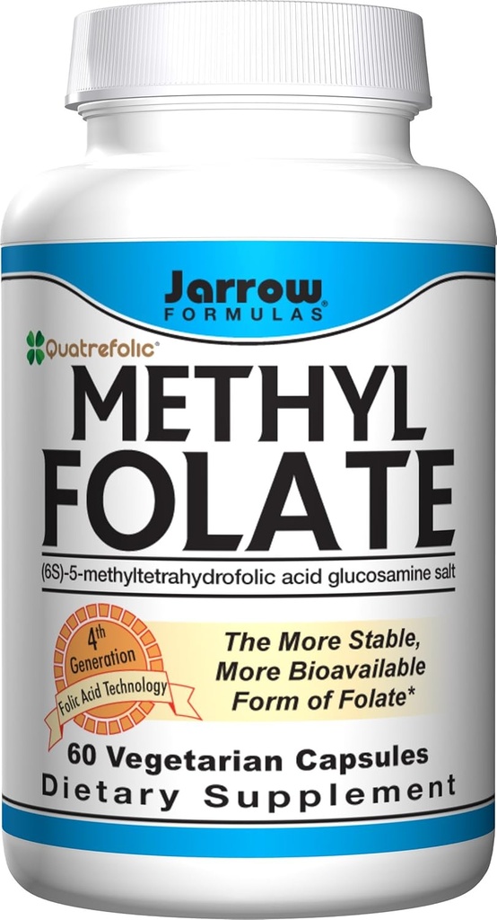 Jaarrow Formula Metyyli Folaatti 5-MTHF Nutritional Supplement, 400 Mg, 60 Count (monipakkaus)