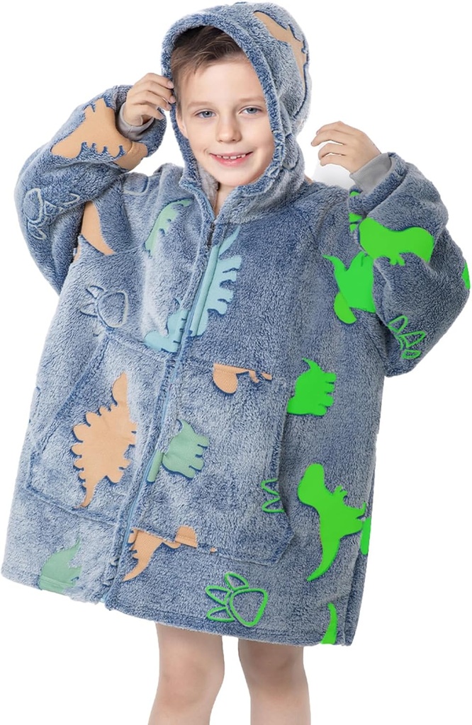 MeMoreCool Wearable Blanket Kids Blanket Hoodie, Hooded Blanket Kids Mukava Blanket Sweatspaita, Toddler Blanket Hood