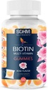 SOHM Biotin Gummies, Biotin Gummies terveille hiuksille, iholle ja kynsille -Multivitamiini Gummies aikuisille,Suppliments miesten, naisten