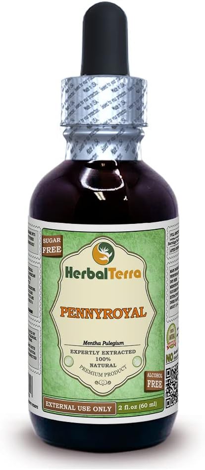 Pennyroyal (Mentha Pulegium) Glyseriitti, luomukuivattu yrtti alkoholiton nesteuute 2 oz