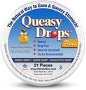 Three Lollies Queasy Drops Plus - Lozenges with Pectin & Honey to Soothe a Dry Mouth - Alleviate Pahoinvointi ja liike sairaus - luonnollinen - 21 t