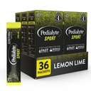 Pedialyte Sport Electrolyte Powder, Fast Hydration med 5 Key Electrolytes för muskelstöd före, under och efter träning, Lemon Lime, 0,49-oz Packets (36 Count)